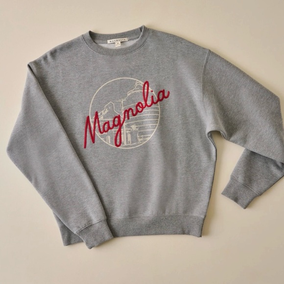 Magnolia Tops - Magnolia Market Silos Embroidered Crewneck Sweatshirt